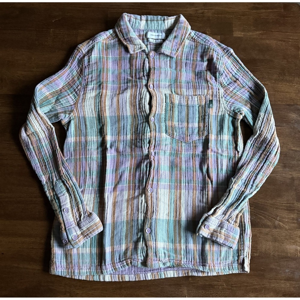 Urban Outfitters Easter Pastel Long Sleeve Flannel Size Medium